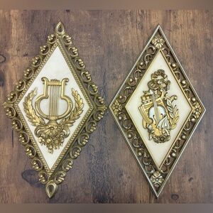 Vintage Gold Colored Wall Decorations